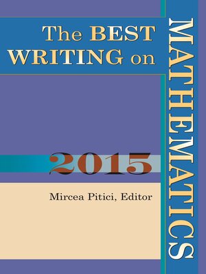 cover image of The Best Writing on Mathematics 2015